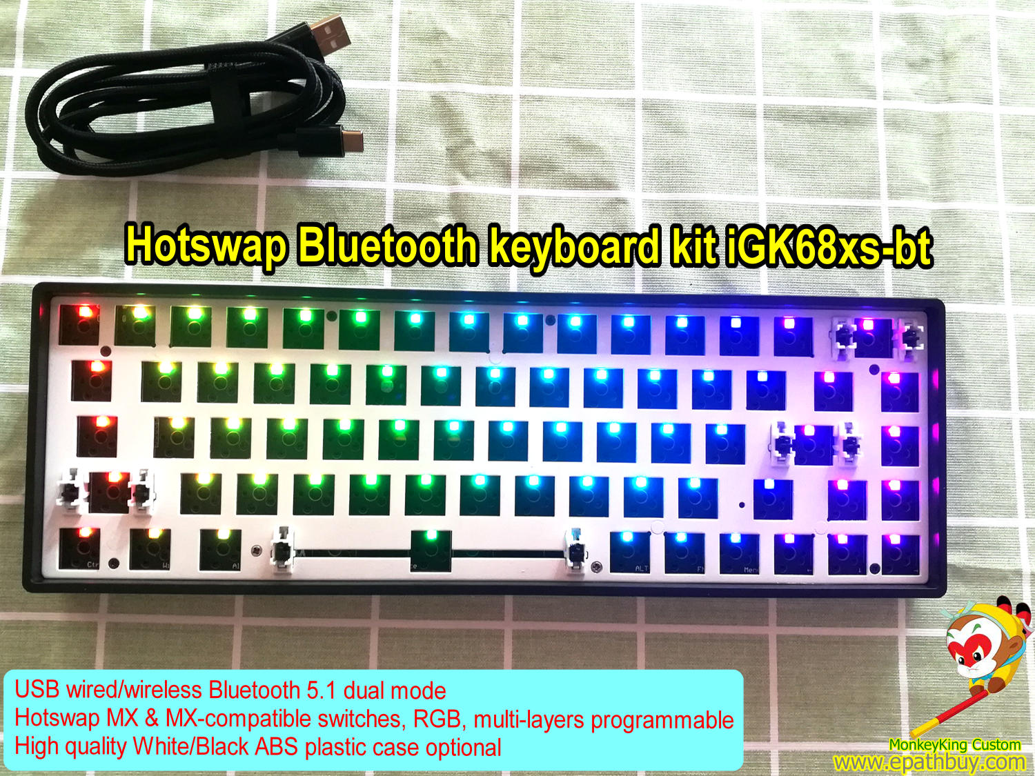 Hot swap Bluetooth / dual mode mechanical keyboard kit